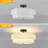 Muho 3 - Light Modern Metal And Fabric Drum Semi Flush Mount Ceiling Light Fixture For Dinning Room Living Room Bedroom Hallway Entryway Kitchen-611239275
