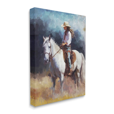 " Cowgirl On White Stallion " by Ziwei Li