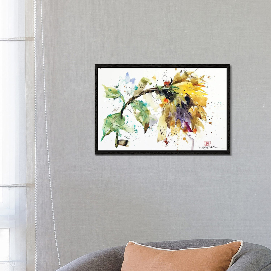 Abstrakte Sonnenblume von Dean Crouser - Gallery-Wrapped Canvas Giclée