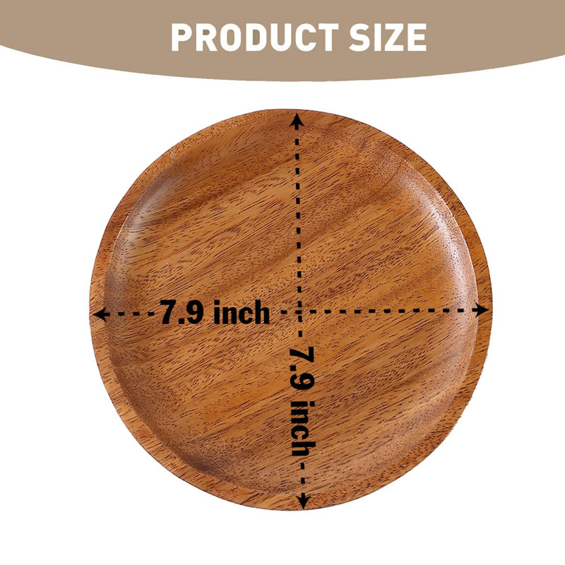 Millwood Pines Copen Walnut Tray, 0.8" H x 7.9" L x 7.9" W