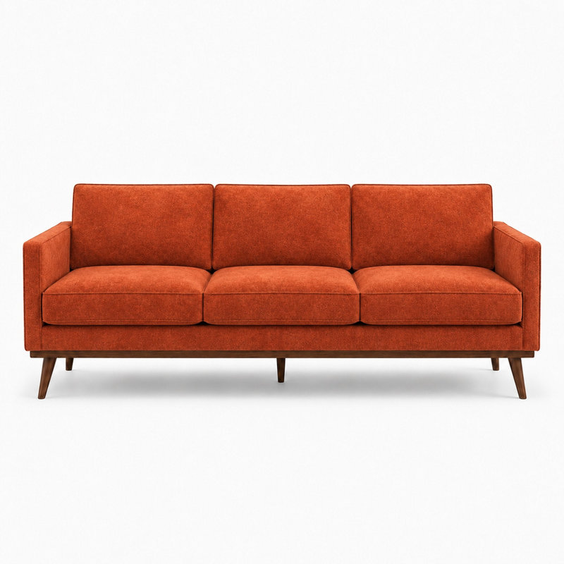 Shiny Solid Velvet | Gian Fabric, Terracotta