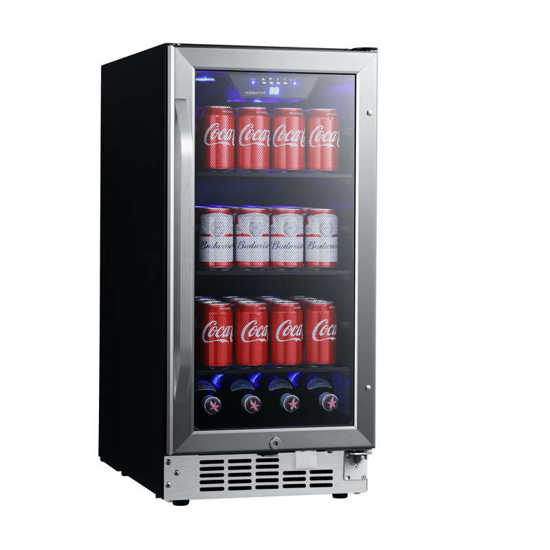 EdgeStar 14.94'' W Convertible 80 Cans (12 oz.) Beverage Cooler with Reversible Glass Door