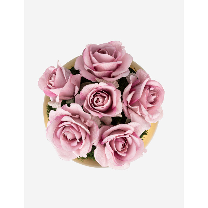 Cillian Realtouch Rose Arrangement, Purple