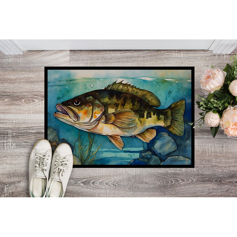 Smallmouth Bass Doormat, L 24 po x L 36 po