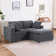 Modern Module Sofa With Ottoman,Loveseat Sofa,Customizable Modular Couch, Chenille