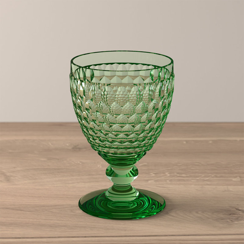 Villeroy & Boch Boston Crystal Red Wine Goblet, 6.75 oz, 11 oz., Green