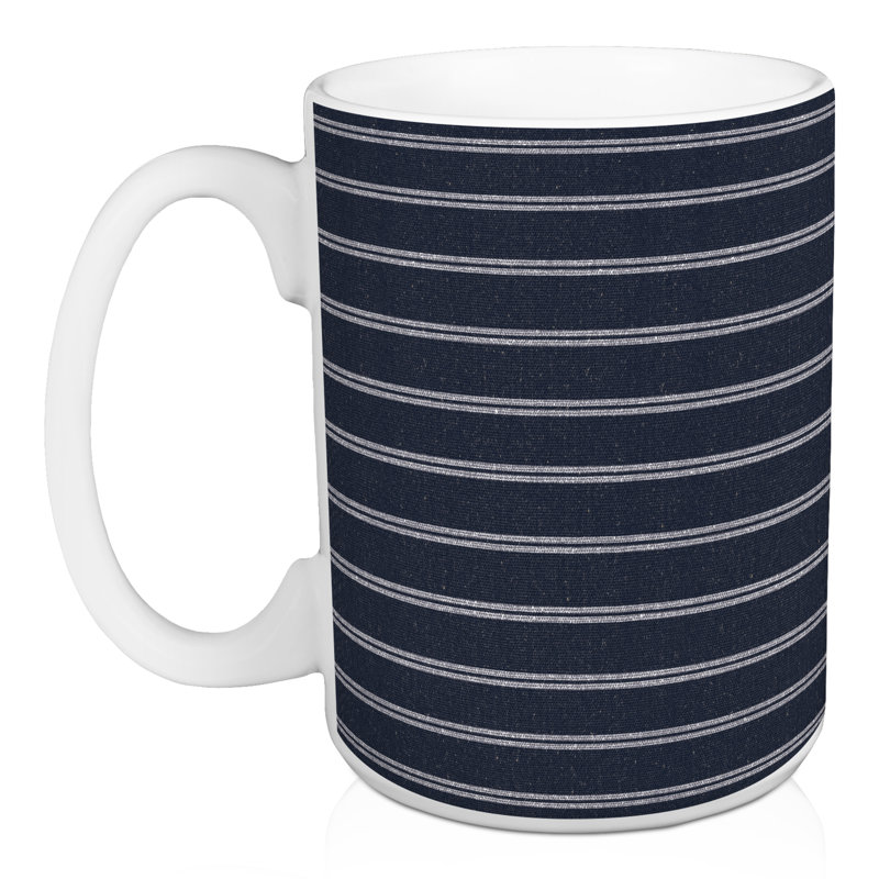 Tasse à rayures bleu marine