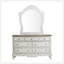 Commode de style victorien à finition blanche et chêne antique avec rangement à 7 tiroirs 1pc