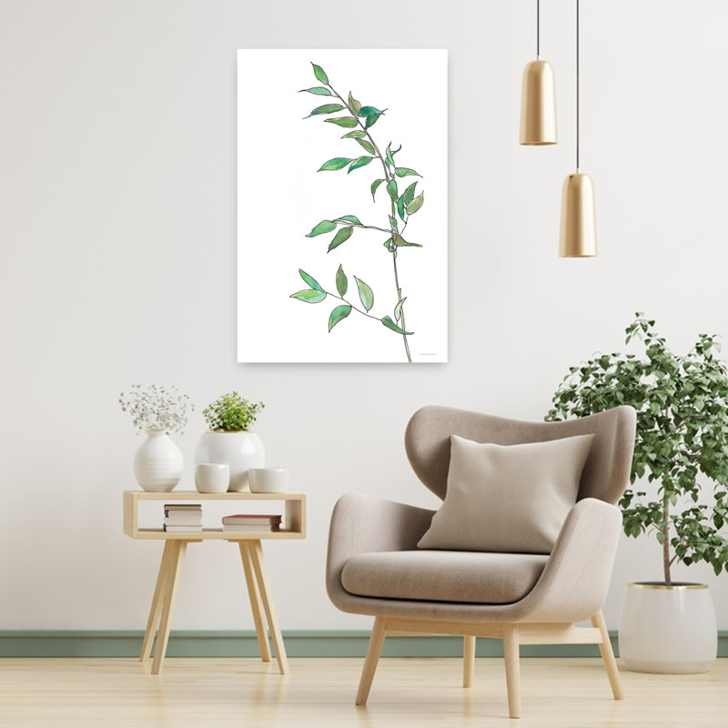 Sweet Sway, art abstrait contemporain de paysage végétal, H 36 po x l 24 po