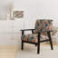 Fauteuil d'appoint rembourré bohémien rose et bleu