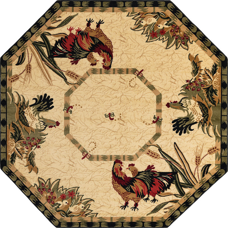 Josie-Leigh Floral Indoor Rug, Octagon 7'