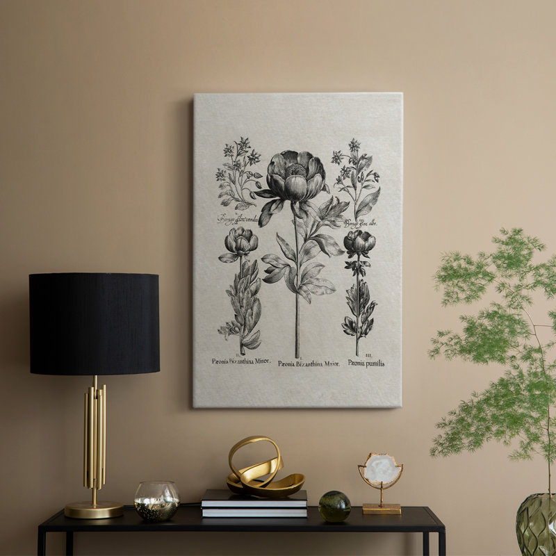 Motif floral rétro vintage CCXVII - Cavas, H 36 po x l 24 po