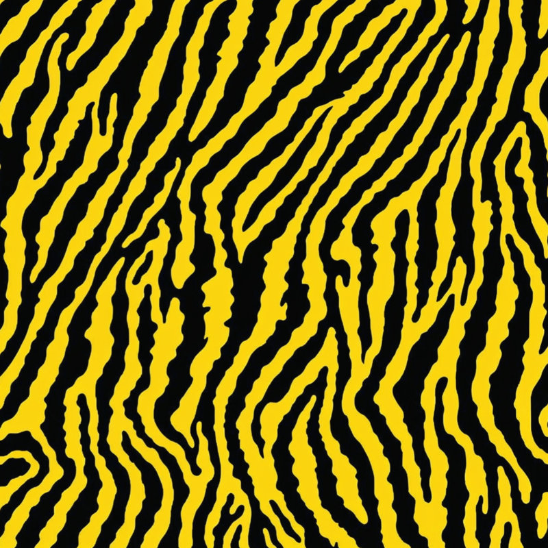 Coussins décoratifs Tiger, 18 x 18 inches, Dark Black Medium Yellow