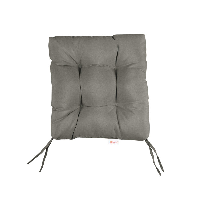 Sunbrella Outdoor 3'' Barstool Seat Cushion, 19" W x 19" D, Canvas Charcoal