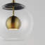 Luminaire suspendu en laiton vieilli 1 lumière noir / naturel-753666844