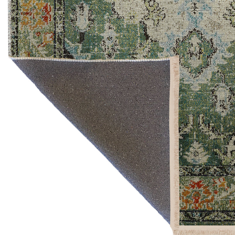 Tapis décoratif multicolore à motif écologique, Tapis de couloir 3 pi 9 po x 6 pi 6 po