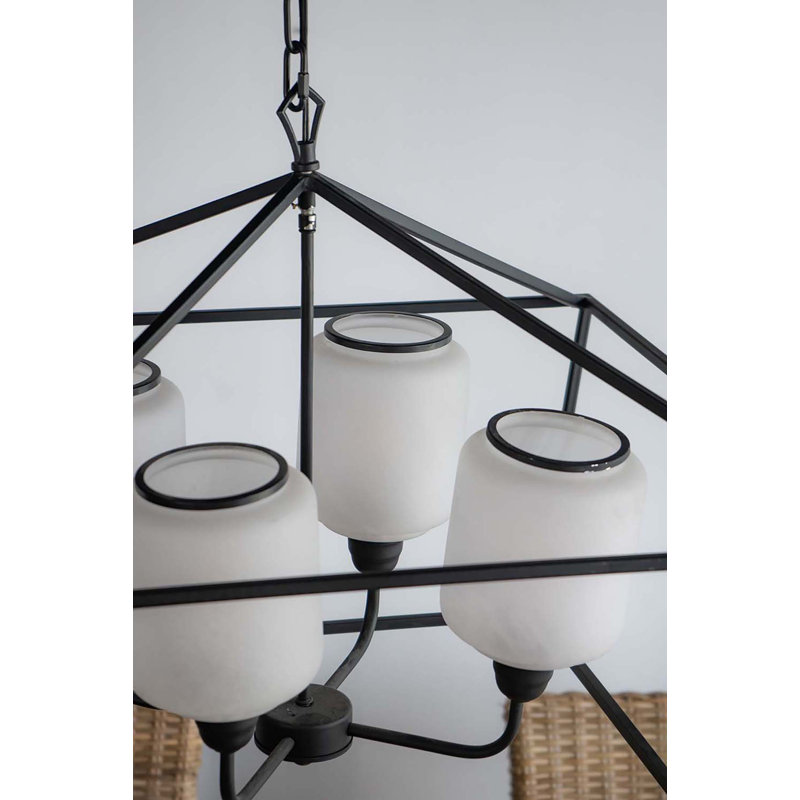 4 - Light Lantern Geometric Chandelier