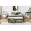 Lit plateforme avec 6 tiroirs de rangement-493811418