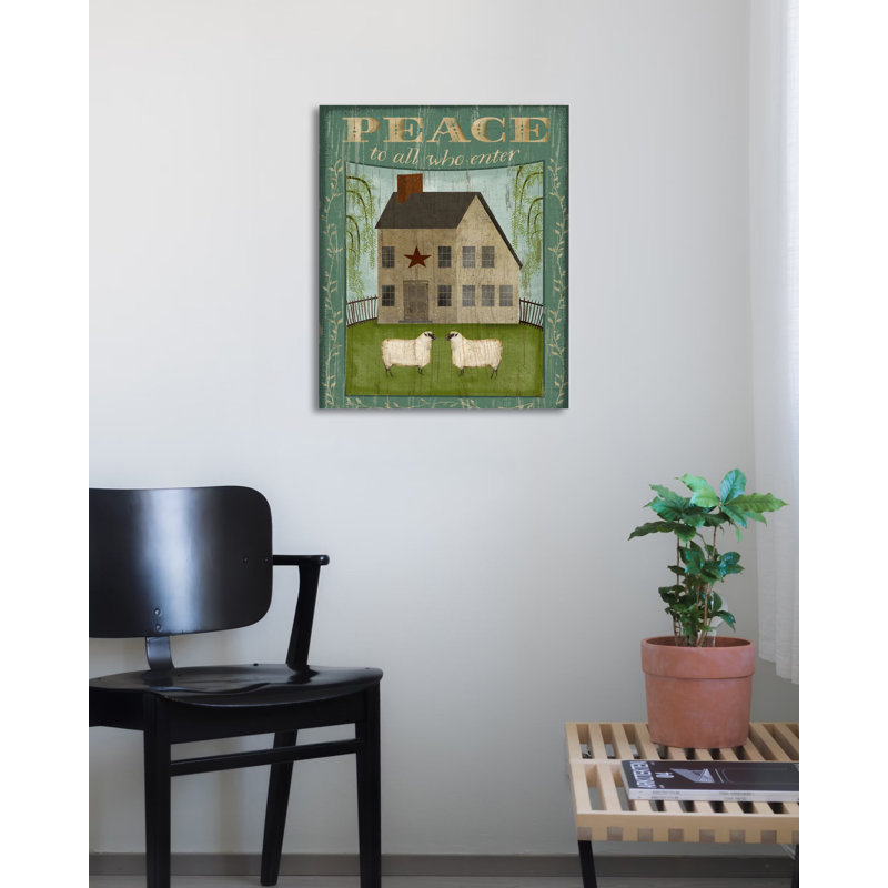 "Peace to All Who Entrée" par Beth Albert, impression sur toile tendue, H 24 po x l 18 po x P 1,5 po