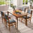 5-Piece Rectangle Wooden Dining Table Set