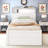 Milijanka Platform Bed with Storage LED Headboard, Two Drawers and A Trundle-2082282151-2082282169