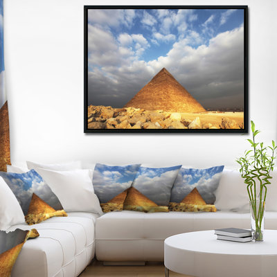 " Egyptian Pyramid Under Bright Sky "
