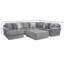  Canapé modulaire en chenille 4 pièces avec repose-pieds Dhevan-34387219