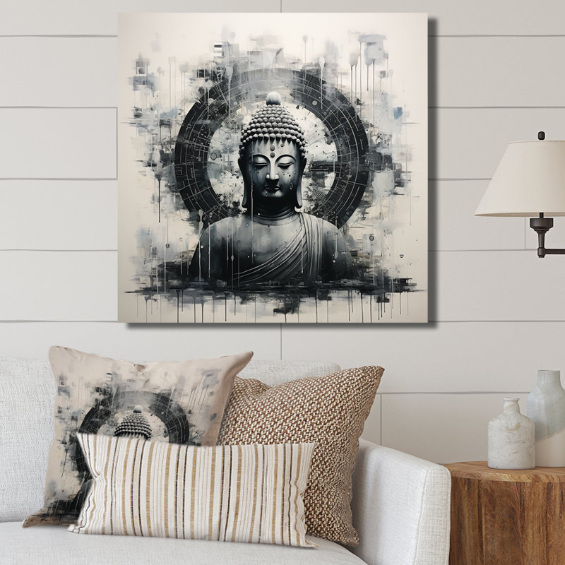 Statue du Saint Bouddhisme II sur toile, Toile tendue, H 36 po x l 36 po