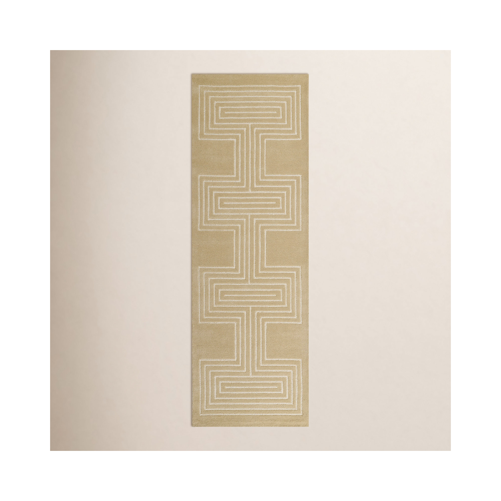 Orlie Hand Tufted Wool Brown Rug, Runner 2'6" x 8', Beige