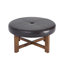 Grand repose-pieds rond, base en similicuir, repose-pieds moderne pour la maison-613328718