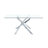 Virelli Cross-Base Glass Dining Table-286751196-321727479