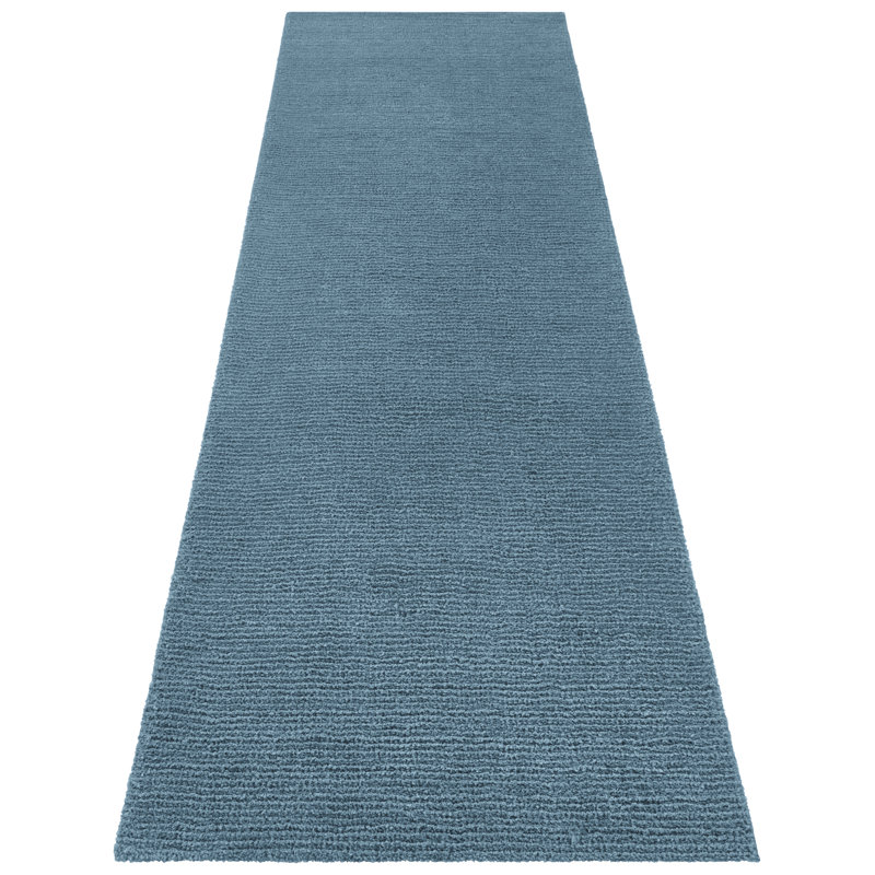 Cloud Tufted Blue Rug, Runner 80 x 250cm