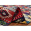 Tapis rayé géométrique vibrant 6 x 9 avec couleurs vives