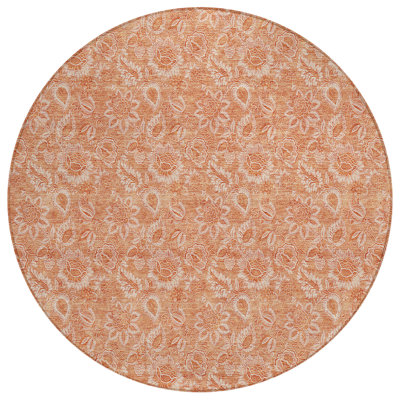 Washable Floral Indoor / Outdoor Rug
