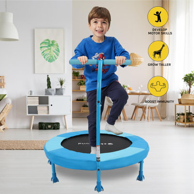36 " Kids Trampoline Indoor with Foam Covered Handlebar