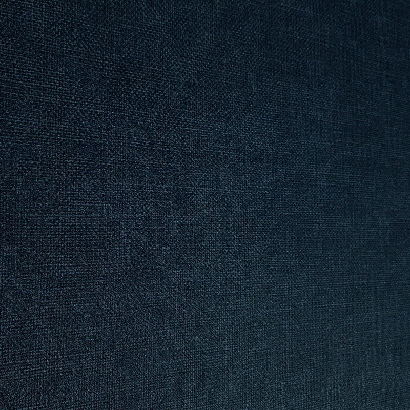 Modern Navy Blue Faux Woven Sack Fabric Textured Plain Wallpaper