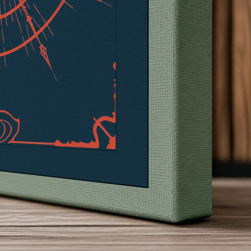 Mystical Eye Art Deco - Wrapped Canvas, 30x20 - 76.2 x 50.8 cm, Sage Border