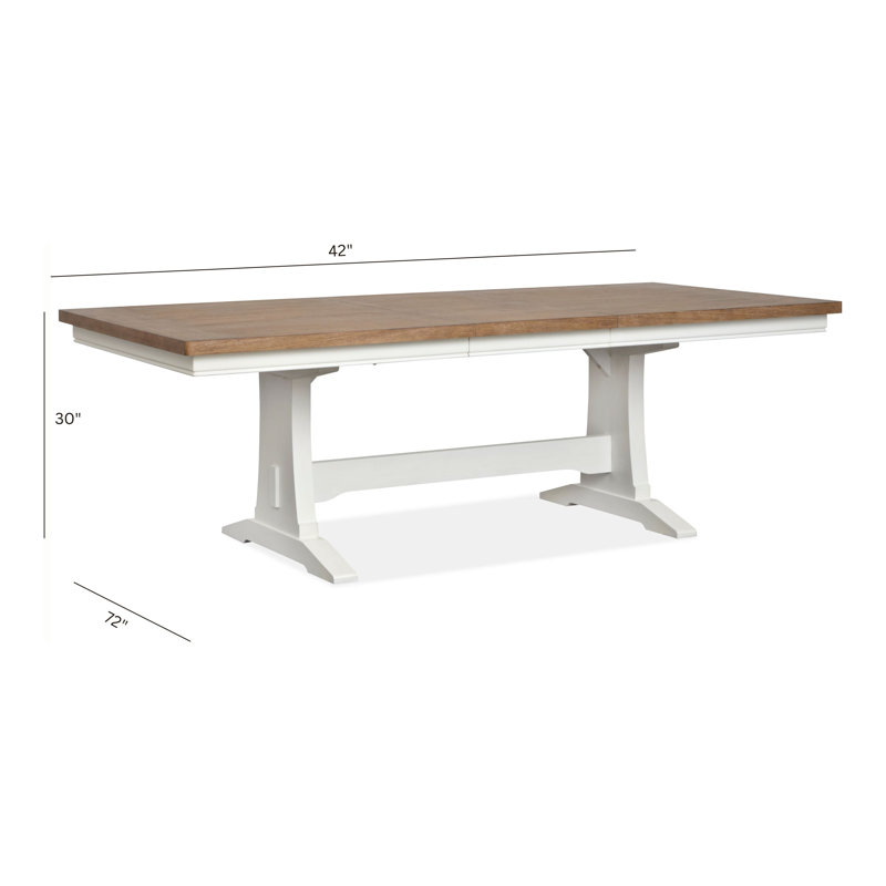 Table de salle à manger extensible à tréteaux