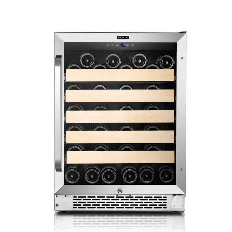 Whynter 24'' width 54 Bottle Single Zone Built-In Wine Refrigerator