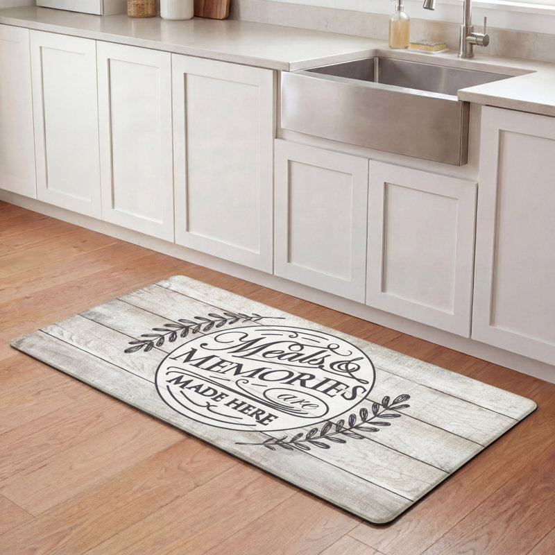  Tapis de bien-être Novelty, Rectangle 40" L x 20" H, Beige Multi Abstract