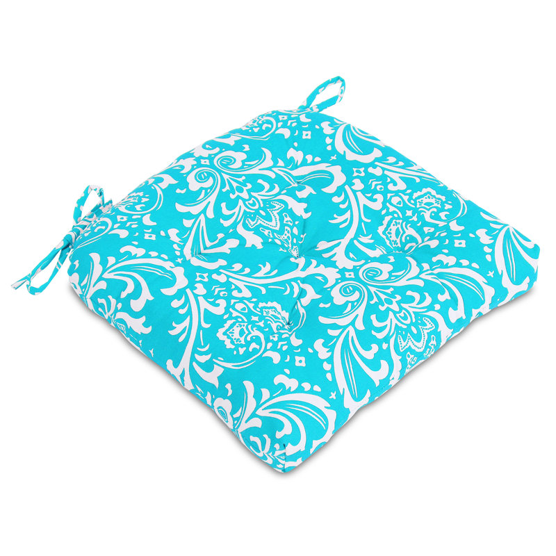 Coussin de siège Red Barrel Studio® l 16 po x P 16 po, Turquoise
