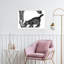 Gentle Dog Kitten Contemporary Cat Dog Wall Art Print-1495575485