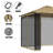 Nbarthome Gray Polyester Side Wall