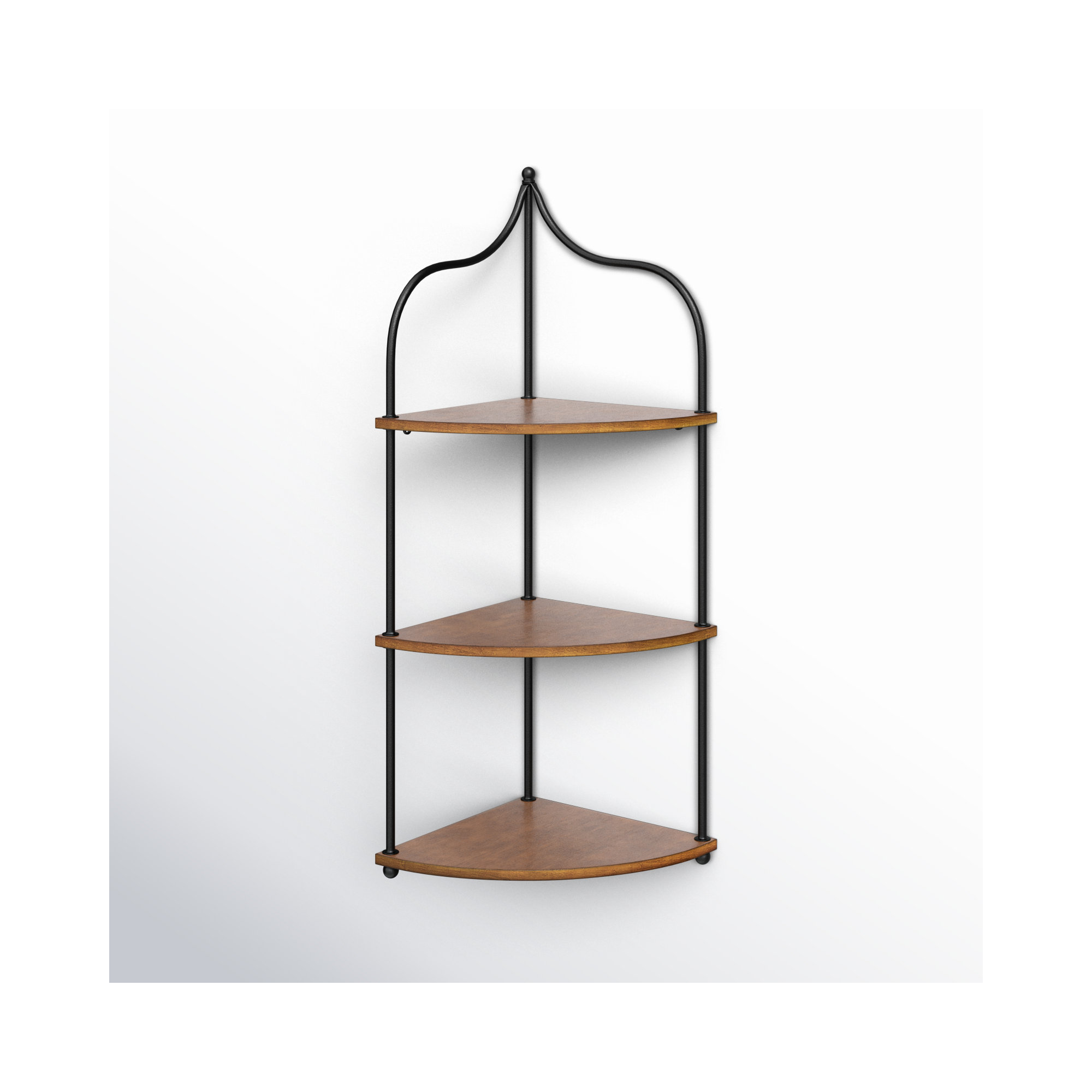 Zeppelin Corner Shelf, Brown/Black