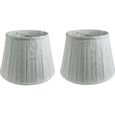 Royal Designs, Inc. BSO-724-16LNWH-2 Empire English Pleat Basic Lamp Shade, 10.5 x 16 x 11, Linen White, 2-Pack