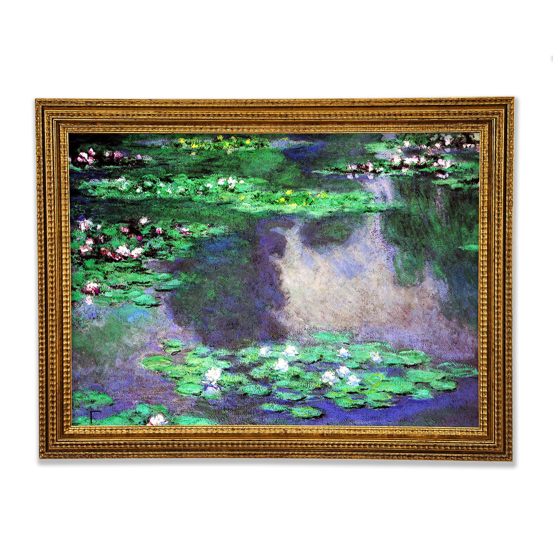 Gerahmtes Leinwandbild Sea Roses Water Landscape von Monet