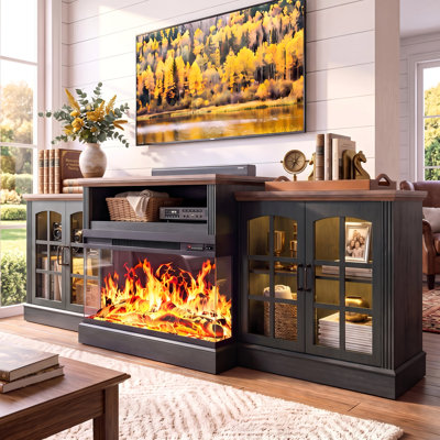 Meuble télé 97 po Farmhouse Fireplace