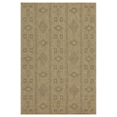Earth GC_NTL1002 Jute/Mocha 2 Ft. 7 In. X 7 Ft. 3 In. Indoor/Outdoor Area Rug