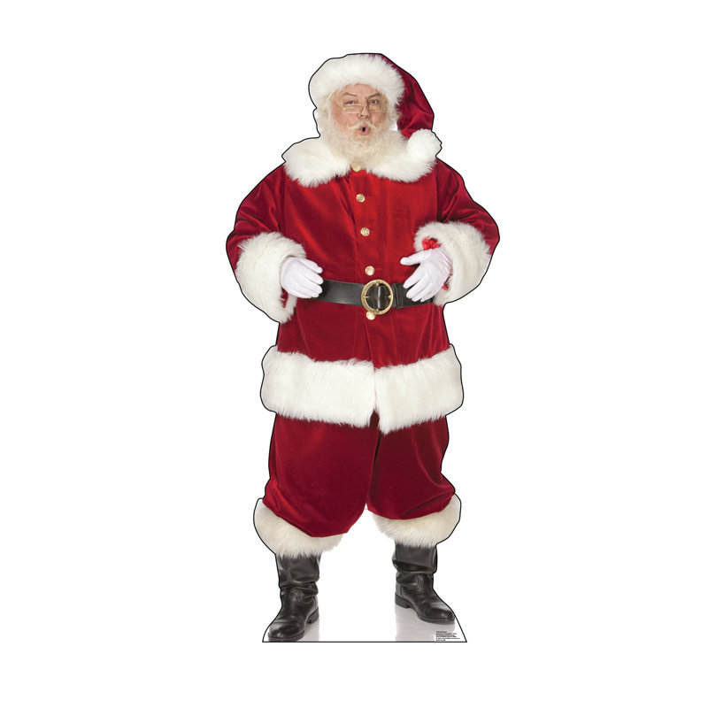 Life-Size Red and White Santa Cardboard Standup