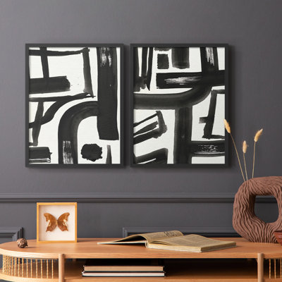 «Inkwell Intersect I-Premium», reproduction encadrée prête à accrocher - aucun clou requis - aucun clou requis